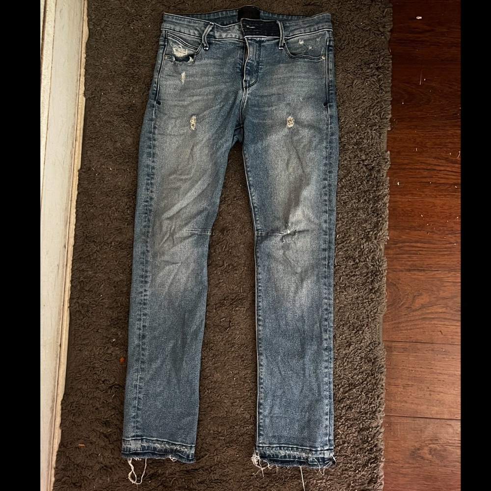 RtA Distressed Straight Leg Blue Jeans size 27